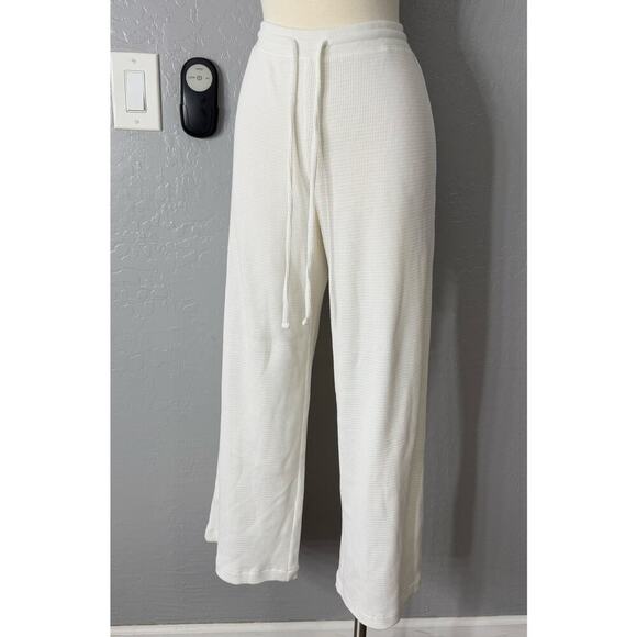 Gap Body Pants - Gap body Womens Linen Blend Drawstring Wide Leg Pants, Cream, S